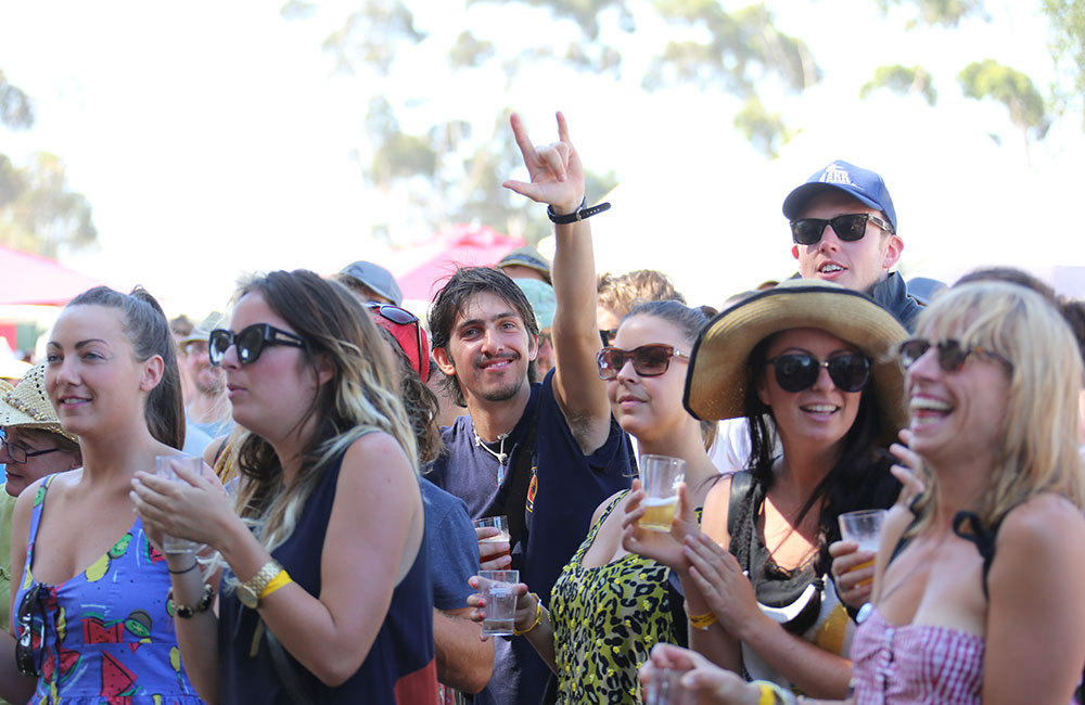 Fans enjoying the live music